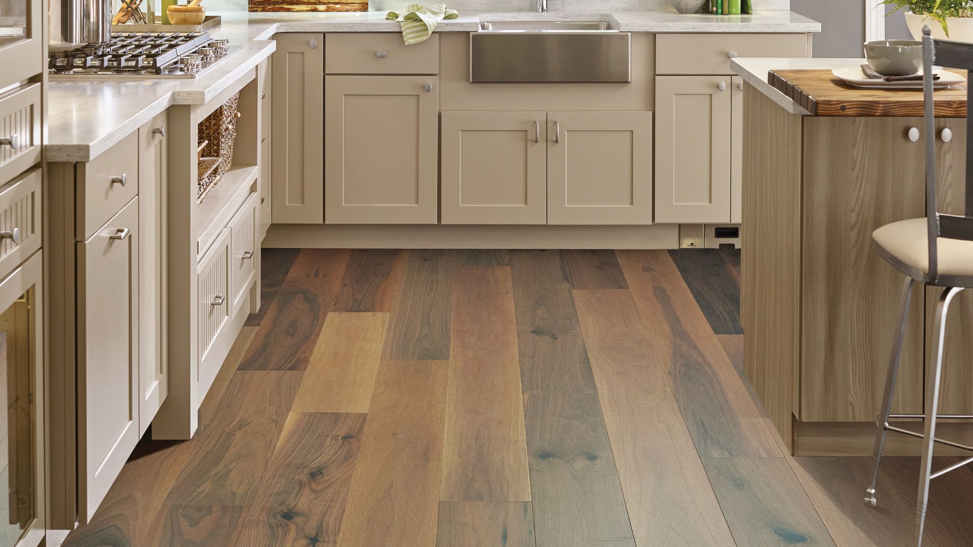 hardwood flooring in a cozy kitchen